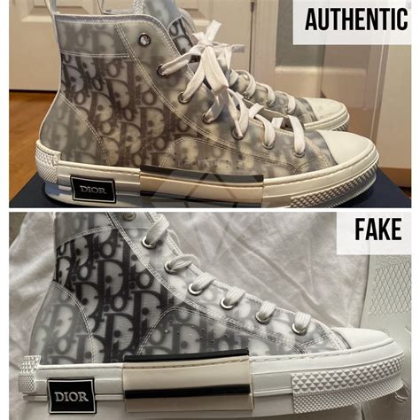 dior converse fake vs real|how to spot dior b23.